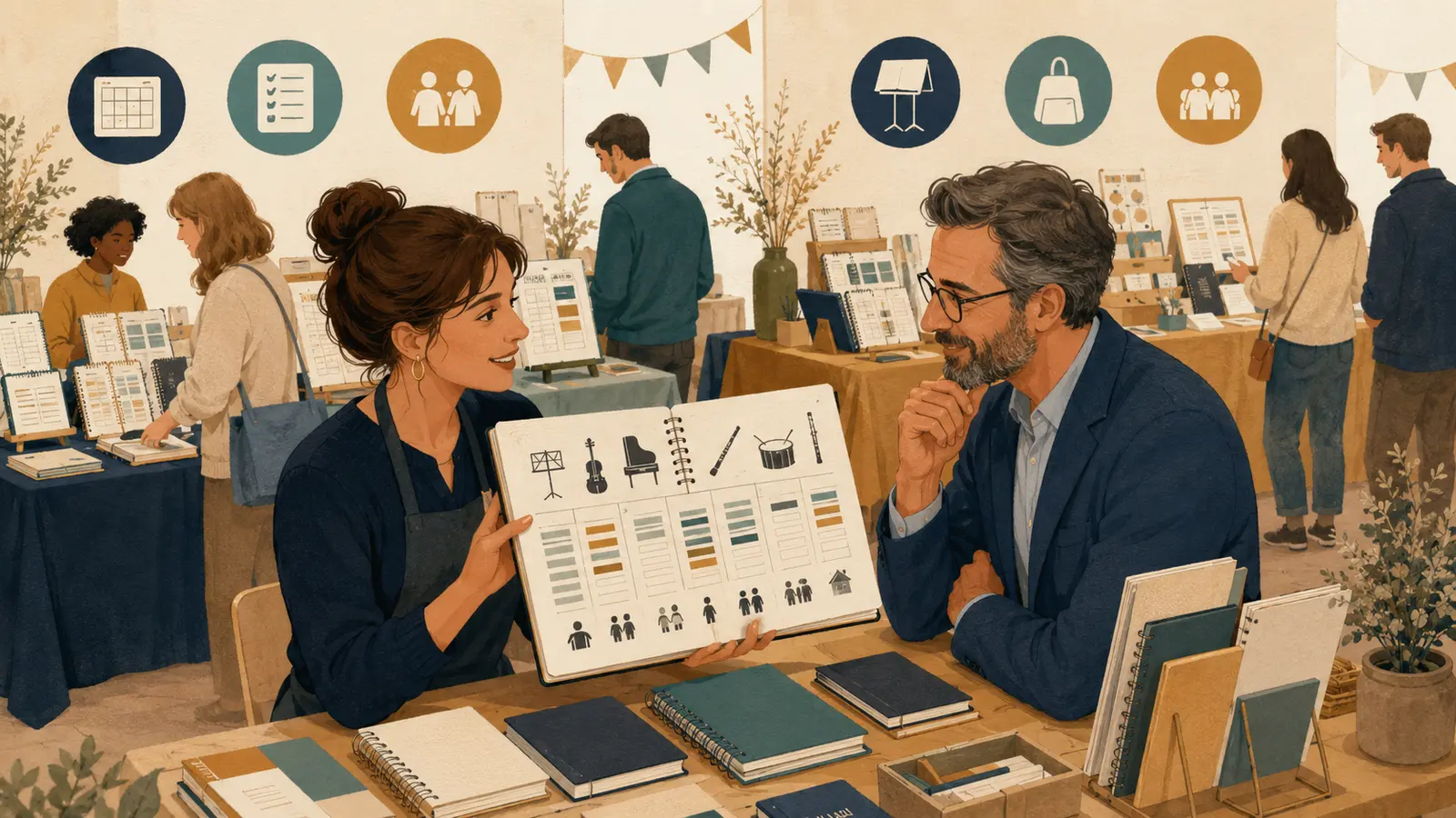 Plusieurs offres de side business similaires côte à côte, illustrant qu'une idée non inédite peut tout de même trouver son client.