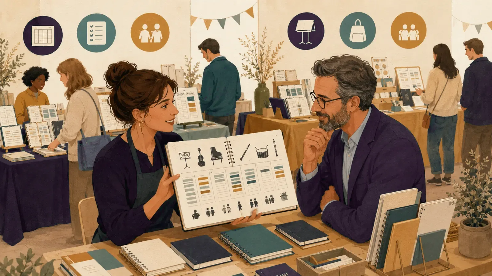 Plusieurs offres de side business similaires côte à côte, illustrant qu'une idée non inédite peut tout de même trouver son client.